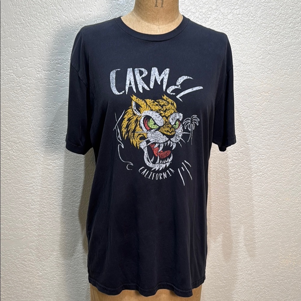 California Classics Caramel Black‎ Wildcat Graphic Tee Size Large